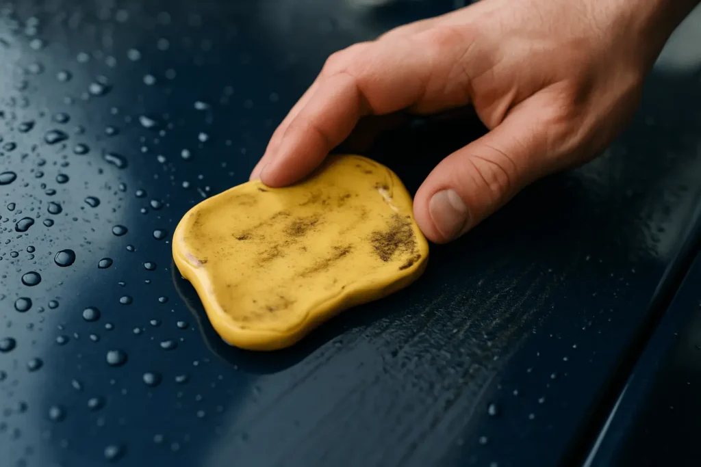 Removal of Wax Using Clay Bar