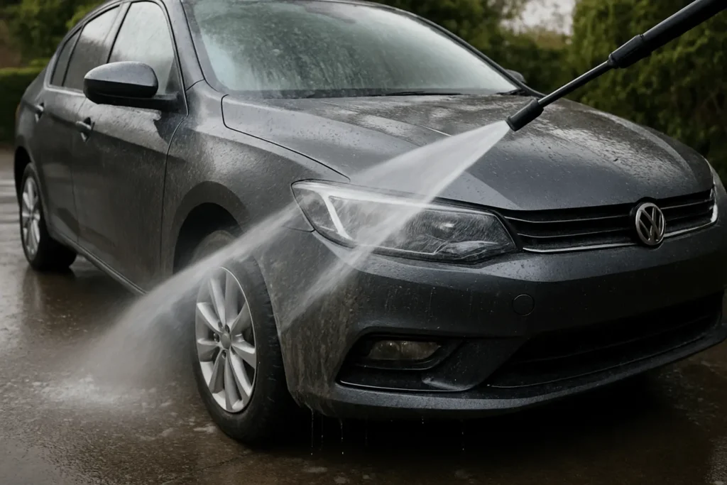 Pre-rinsing Car