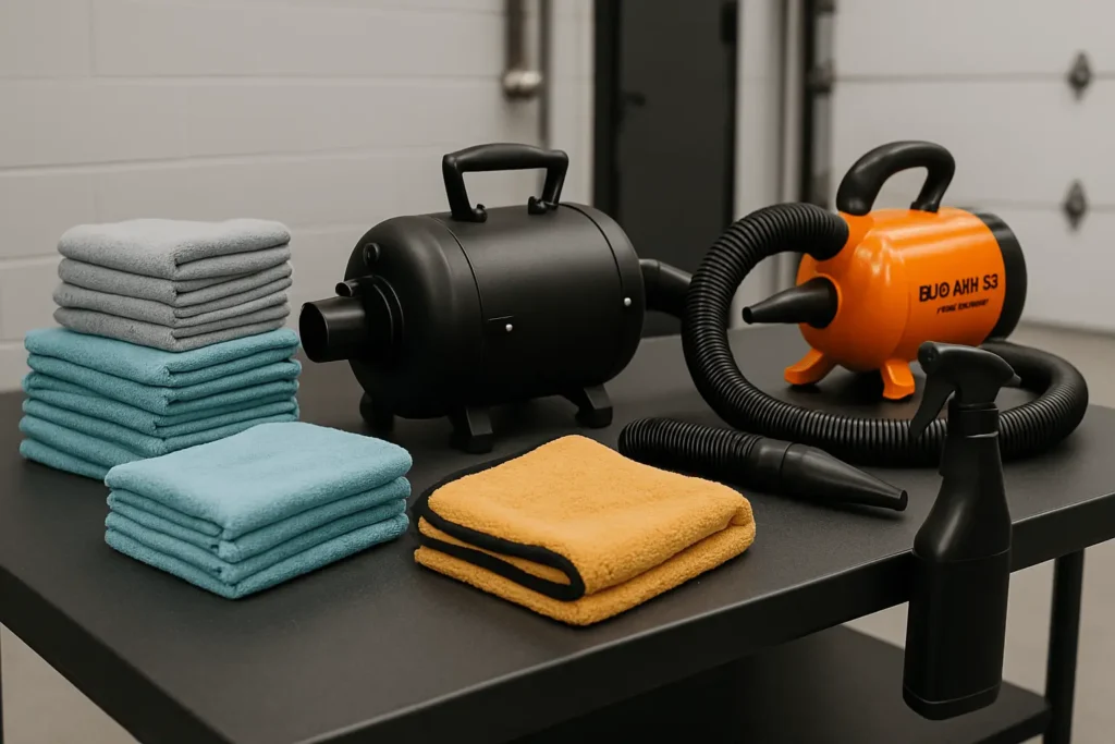 professional detailing setup