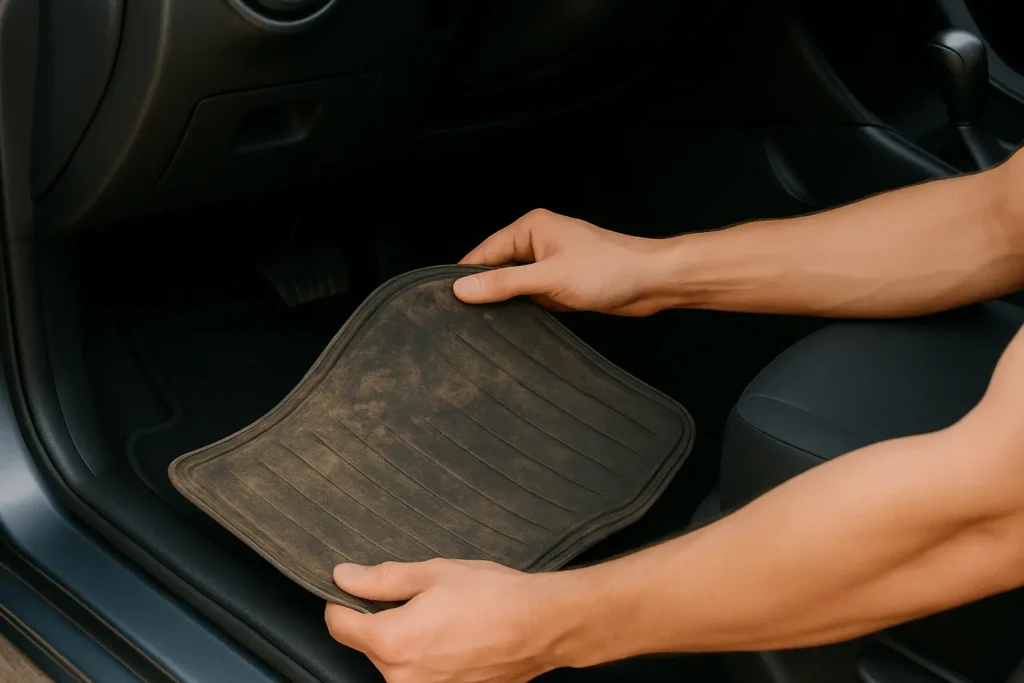 removing floor mats