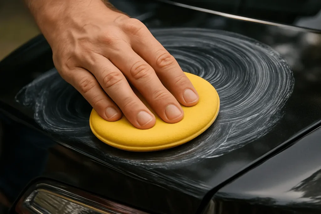 polishing car surface
